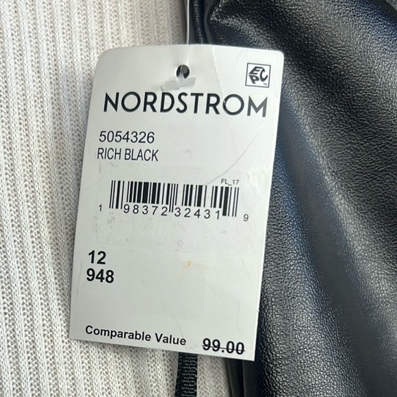 1. State NWT Faux Leather Pull On Pants Leggings Womens Size 12 High Rise Black - Picture 9 of 11